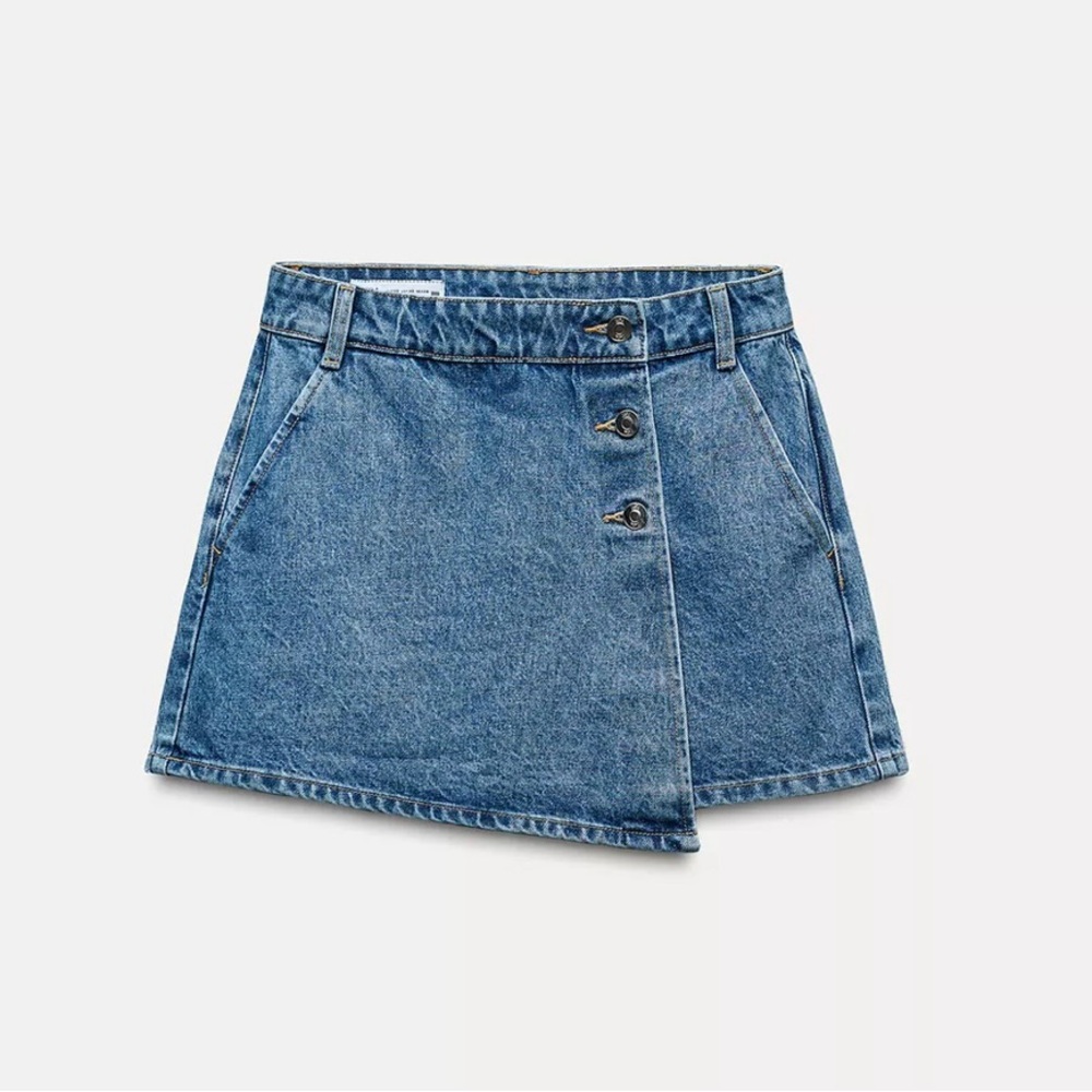Zara Denim Wrap Skort Z1975